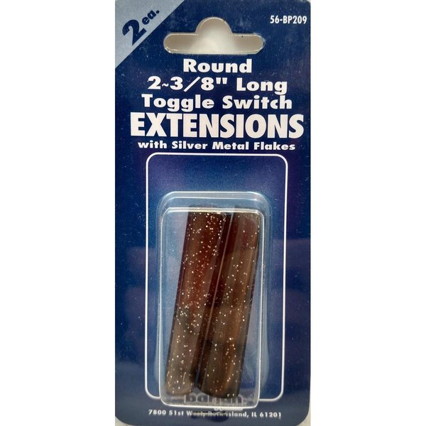 Barjan Extension Charcoal Large Round - 2 Carded 056BP209